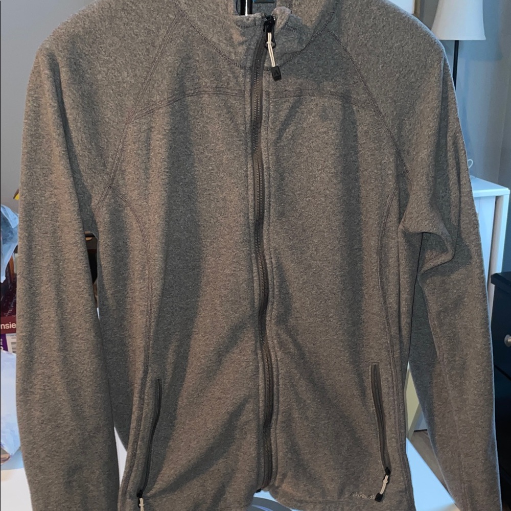 Summer  Sale Markdown Women’s Eddie Bauer Gray Full-Zip Fleece Jacket